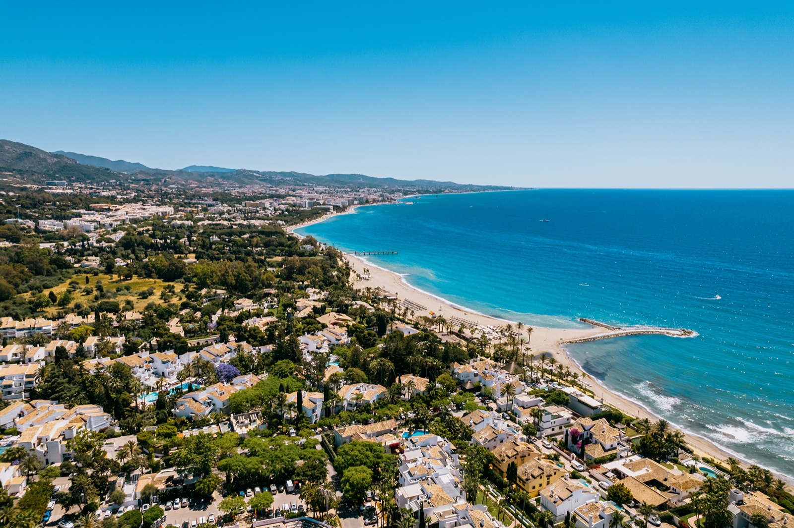 Vista aérea de la costa de Marbella
